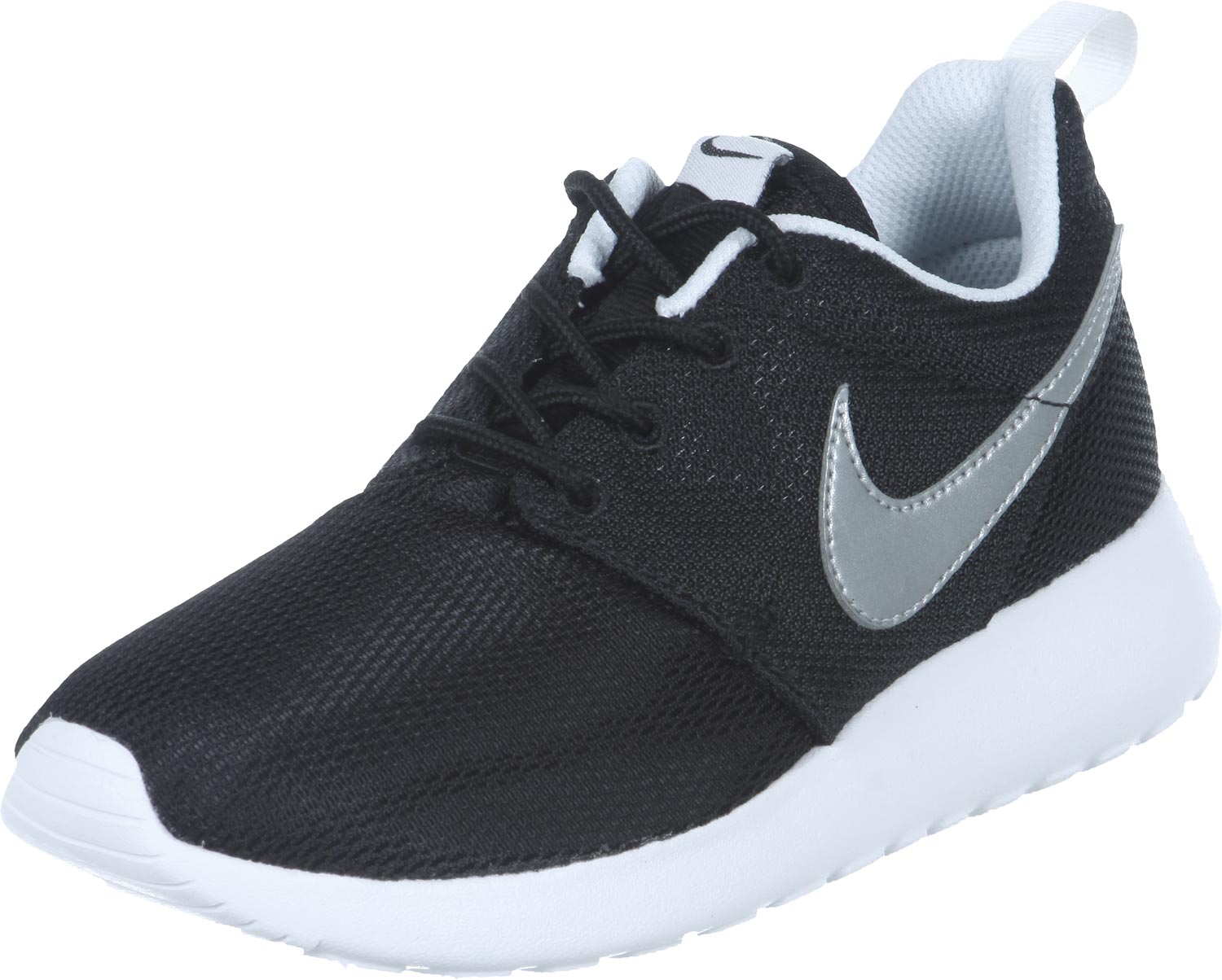 nike roshe run youth gs chaussures noir argent, Nike Roshe Run W Chaussures Rose Argent
